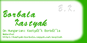 borbala kastyak business card